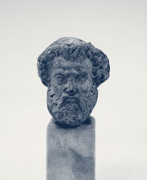 Marble portrait head of a Greek philosopher, fourth century BCE